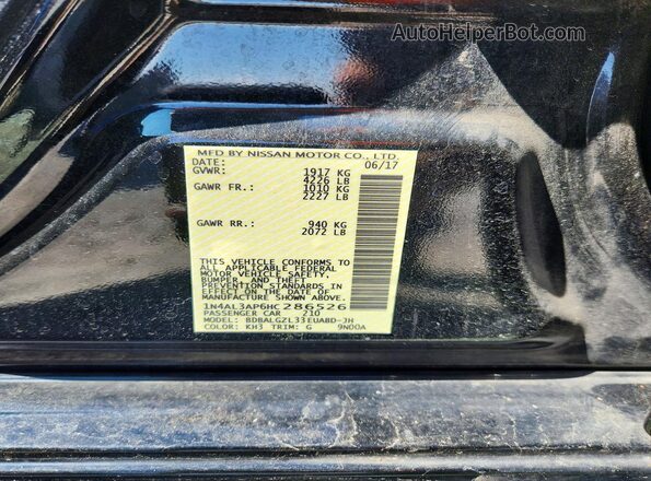 1N4AL3AP6HC286526 2017 NISSAN ALTIMA Black Вид підкапотного простору