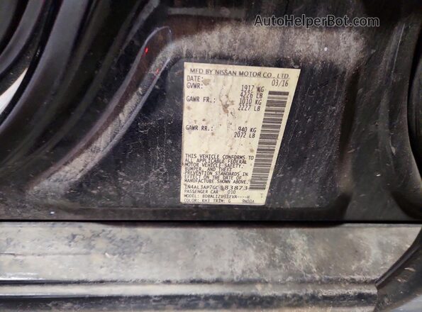 1N4AL3AP7GC183873 2016 NISSAN ALTIMA Black Widok naklejki z numerem VIN