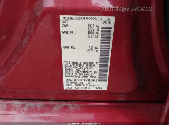 1N4AL3AP7HC128065 2017 NISSAN ALTIMA Red 
