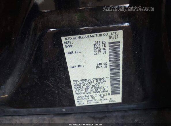 1N4AL3AP7HC256628 2017 NISSAN ALTIMA Black Вид підкапотного простору