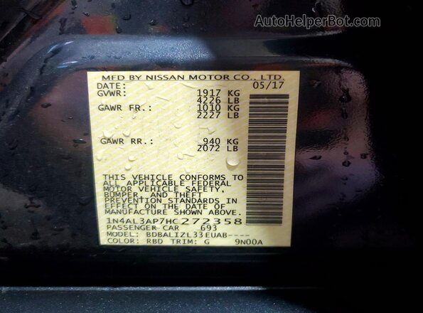 1N4AL3AP7HC272358 2017 NISSAN ALTIMA Charcoal 