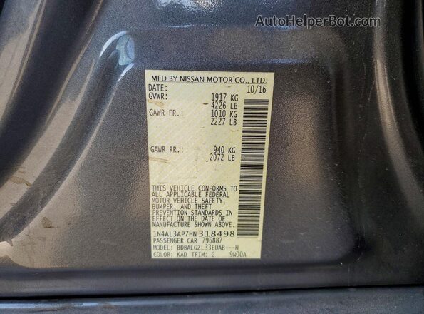 1N4AL3AP7HN318498 2017 NISSAN ALTIMA Charcoal 