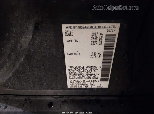 1N4AL3AP7JC121803 2018 NISSAN ALTIMA Black 