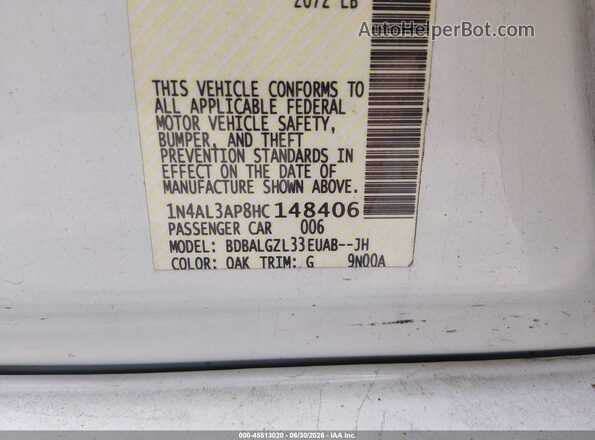 1N4AL3AP8HC148406 2017 NISSAN ALTIMA White Вид підкапотного простору