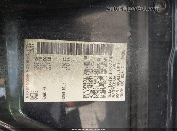 1N4AL3AP8JC135774 2018 NISSAN ALTIMA Black Vista del compartimento del motor