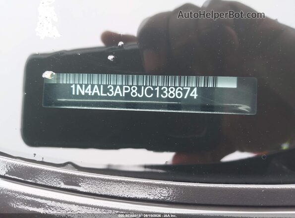 1N4AL3AP8JC138674 2018 NISSAN ALTIMA Gray Շարժիչի բաժամունքի տեսք