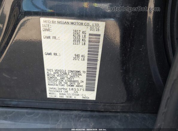 1N4AL3AP9GC185575 2016 NISSAN ALTIMA Gray 