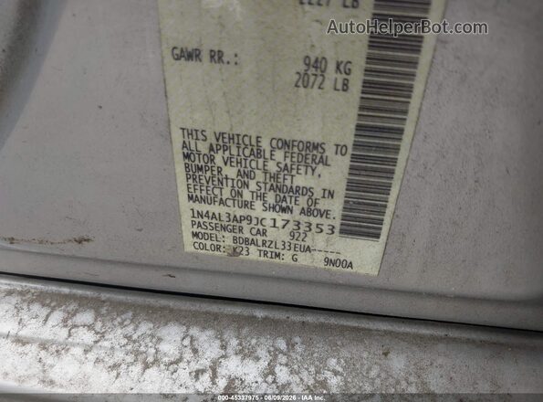 1N4AL3AP9JC173353 2018 NISSAN ALTIMA Silver Շարժիչի բաժամունքի տեսք
