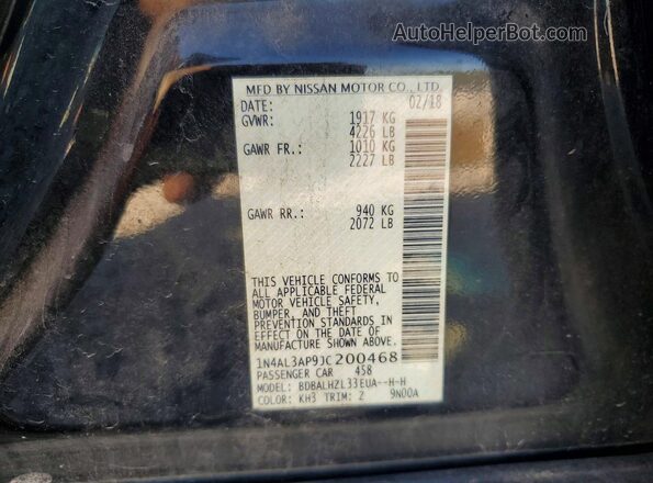 1N4AL3AP9JC200468 2018 NISSAN ALTIMA Черный 