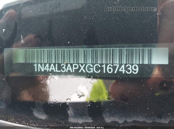 1N4AL3APXGC167439 2016 NISSAN ALTIMA Black 