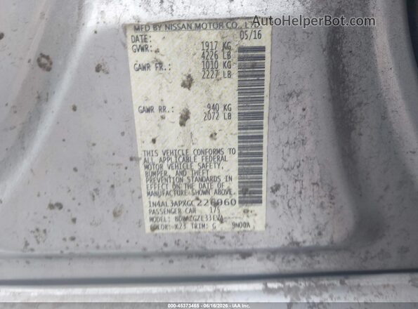 1N4AL3APXGC226960 2016 NISSAN ALTIMA Silver Widok komory silnika