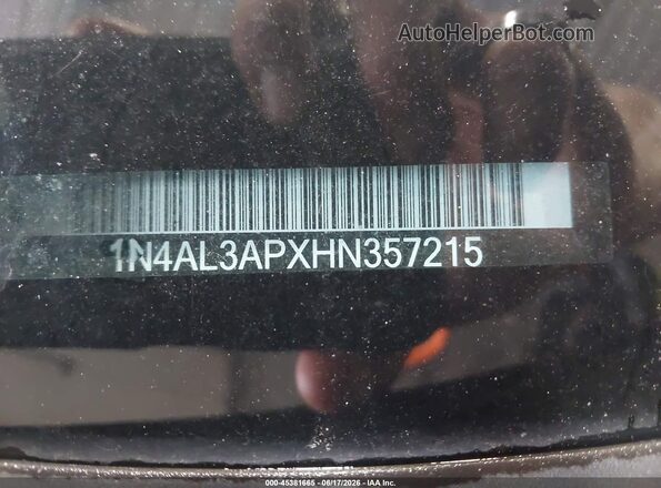 1N4AL3APXHN357215 2017 NISSAN ALTIMA Blue Engine compartment view
