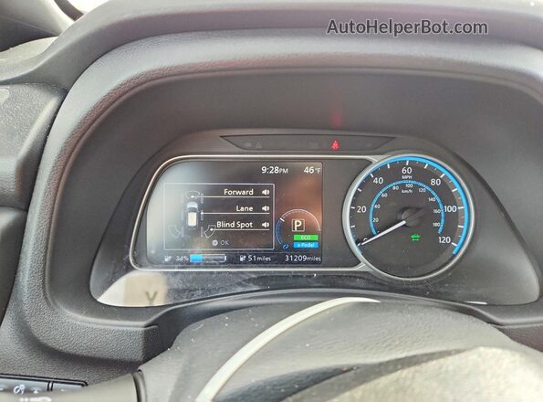 1N4AZ1BV3MC553633 2021 NISSAN LEAF Черный Вид щитка приборов