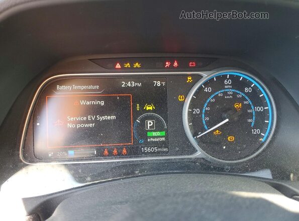 1N4AZ1BV3SC561454 2025 NISSAN LEAF Black Vista del cuadro de instrumentos