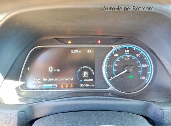 1N4AZ1BV7PC560685 2023 NISSAN LEAF White Instrument cluster view