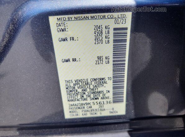 1N4AZ1BV9PC556136 2023 NISSAN LEAF Gray ძრავის განყოფილების ხედი