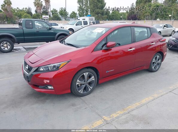 1N4AZ1CP0JC308963 2018 NISSAN LEAF Red Przód lewy