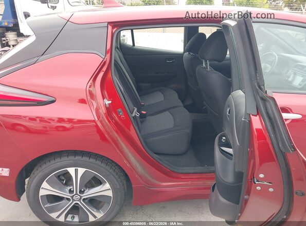 1N4AZ1CP0JC308963 2018 NISSAN LEAF Red Widok naklejki z numerem VIN