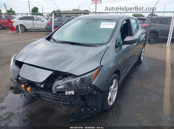 1N4AZ1CP0KC319639 2019 NISSAN LEAF Серый Передняя левая четверть