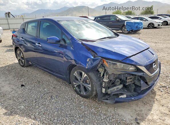 1N4AZ1CP2LC304545 2020 NISSAN LEAF Синий Передняя правая четверть
