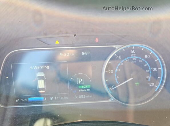 1N4AZ1CP3KC303533 2019 NISSAN LEAF Black Вид щитка приладів