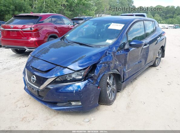 1N4AZ1CP4JC304723 2018 NISSAN LEAF Синий Передняя левая четверть