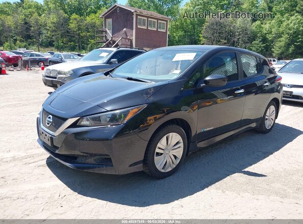 1N4AZ1CP5KC308166 2019 NISSAN LEAF Black Առջևի ձախ երեք քառորդ տեսարան