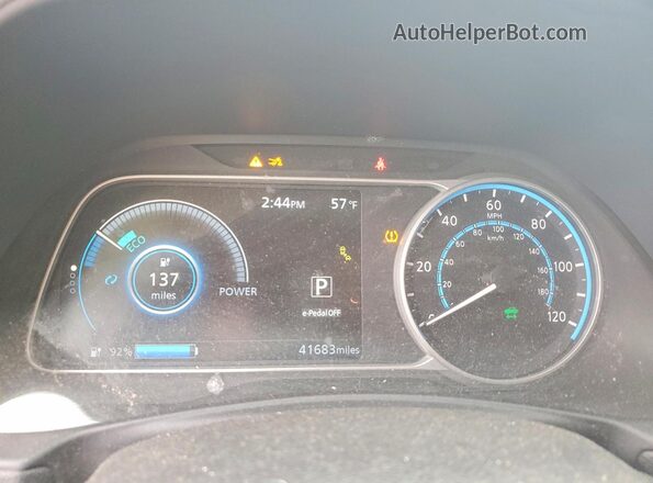 1N4AZ1CP5LC307326 2020 NISSAN LEAF Gray Instrument cluster view