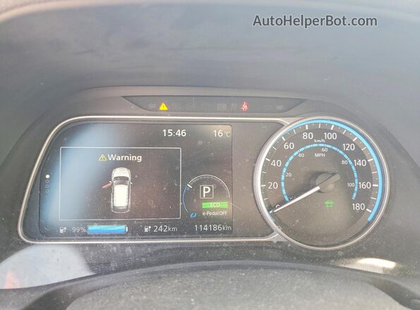 1N4AZ1CP6KC304496 2019 NISSAN LEAF Синий Вид щитка приборов