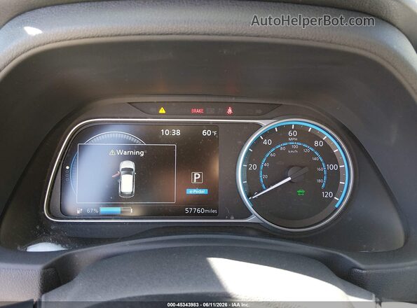 1N4AZ1CP7JC306160 2018 NISSAN LEAF Серебряный Вид задних сидений