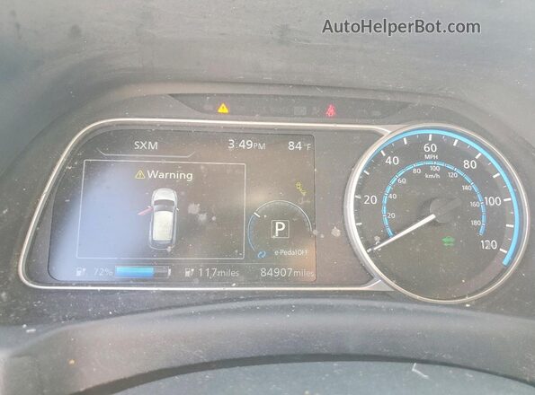 1N4AZ1CPXJC307738 2018 NISSAN LEAF Gray Vista del cuadro de instrumentos