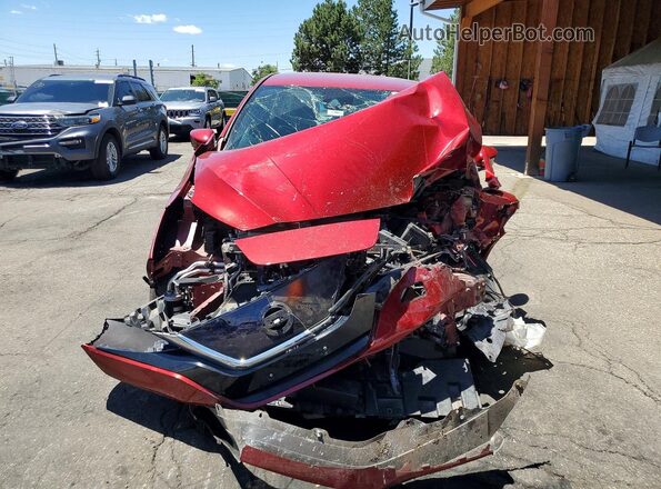 1N4AZ1CV3MC551802 2021 NISSAN LEAF Maroon წინა ხედი