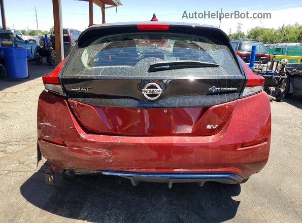 1N4AZ1CV3MC551802 2021 NISSAN LEAF Maroon უკანა ხედი