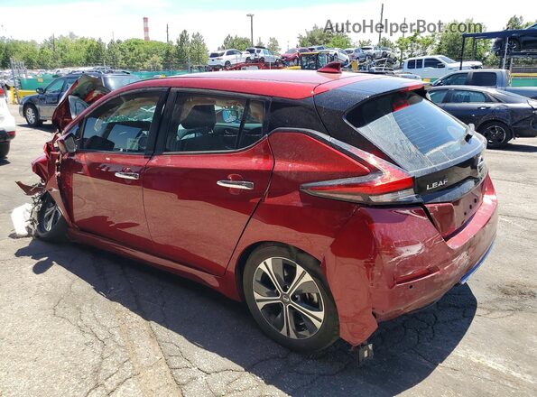 1N4AZ1CV3MC551802 2021 NISSAN LEAF Maroon უკანა მარცხენა