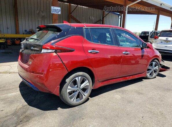 1N4AZ1CV3MC551802 2021 NISSAN LEAF Maroon უკანა მარჯვენა