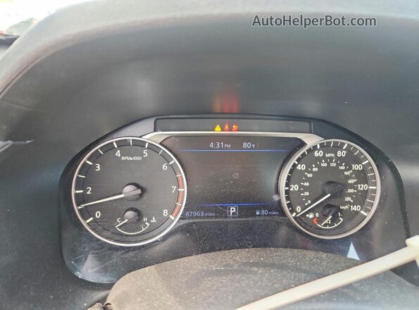 1N4BL4BV0KC206426 2019 NISSAN ALTIMA White Вид щитка приладів