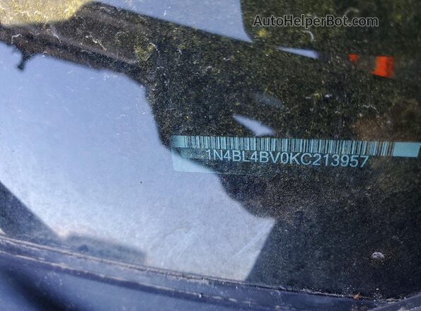 1N4BL4BV0KC213957 2019 NISSAN ALTIMA Черный Вид подкапотного пространства
