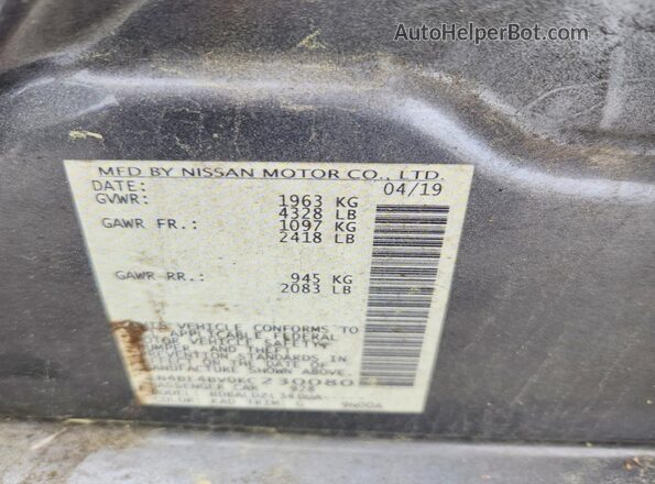 1N4BL4BV0KC230080 2019 NISSAN ALTIMA Gray Engine compartment view