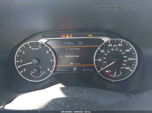 1N4BL4BV2LC185841 2020 NISSAN ALTIMA Silver Հետևի նստատեղերի տեսք