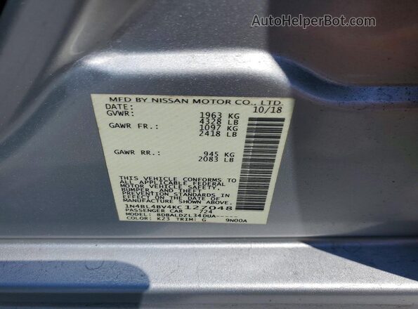 1N4BL4BV4KC127048 2019 NISSAN ALTIMA Silver 
