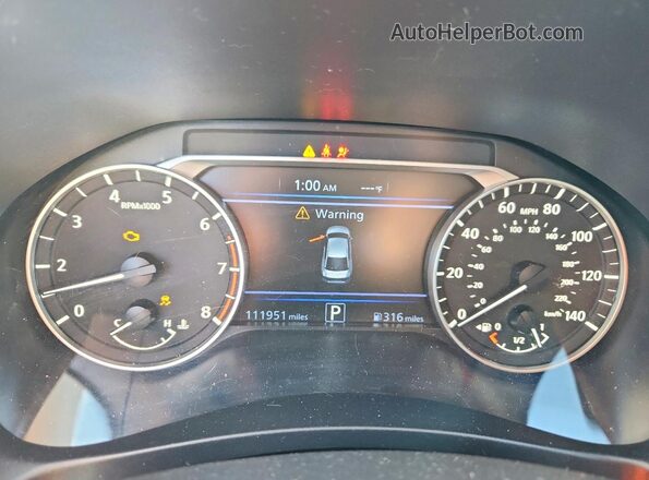 1N4BL4BV4LC128928 2020 NISSAN ALTIMA Silver Instrument cluster view