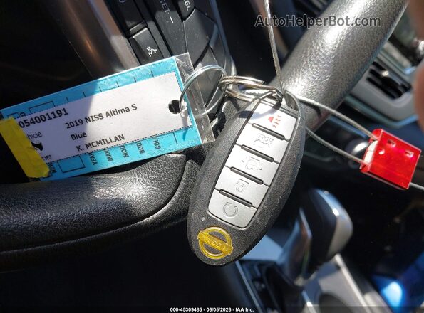 1N4BL4BV6KC237244 2019 NISSAN ALTIMA Blue Առջևի վահանակի տեսք