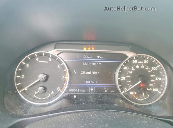 1N4BL4BV6LC123388 2020 NISSAN ALTIMA White Widok zestawu wskaźników