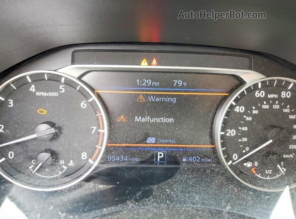 1N4BL4BV7KC151506 2019 NISSAN ALTIMA White Սարքավորումների վահանակի տեսք