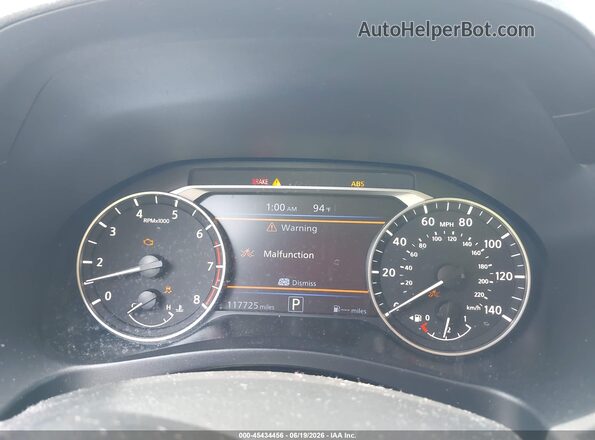 1N4BL4BV7LC202410 2020 NISSAN ALTIMA White Հետևի նստատեղերի տեսք