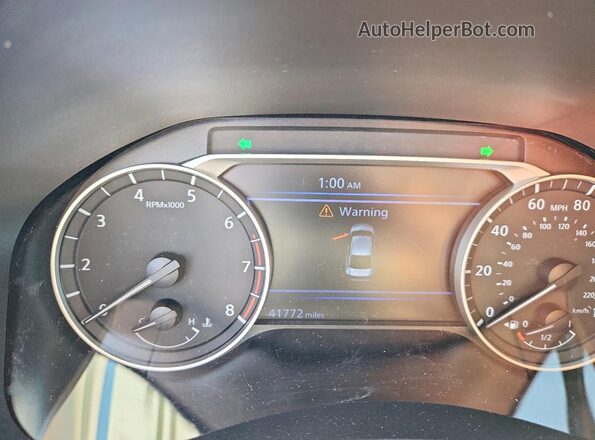 1N4BL4BV8KC254076 2019 NISSAN ALTIMA White Instrument cluster view