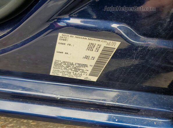 1N4BL4BV8MN417171 2021 NISSAN ALTIMA Blue Շարժիչի բաժամունքի տեսք