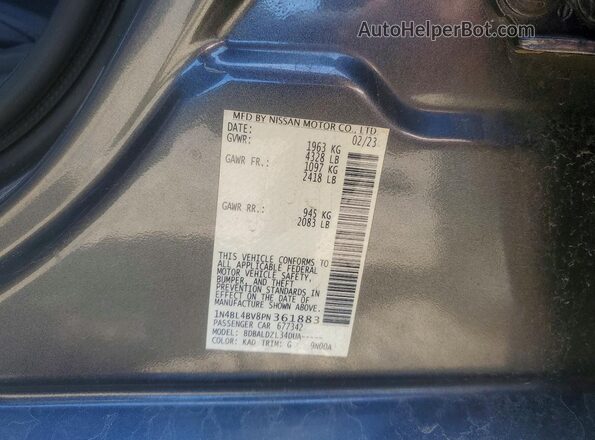 1N4BL4BV8PN361883 2023 NISSAN ALTIMA Gray Вид підкапотного простору