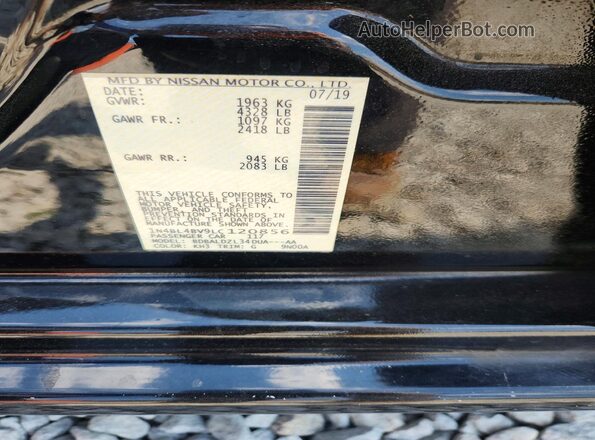 1N4BL4BV9LC120856 2020 NISSAN ALTIMA Black Вид підкапотного простору