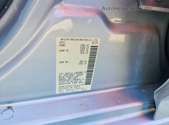 1N4BL4CV0LN311150 2020 NISSAN ALTIMA Silver ძრავის განყოფილების ხედი